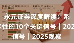 永元证券深度解读：系统稳定性的10个关键信号｜2025观察